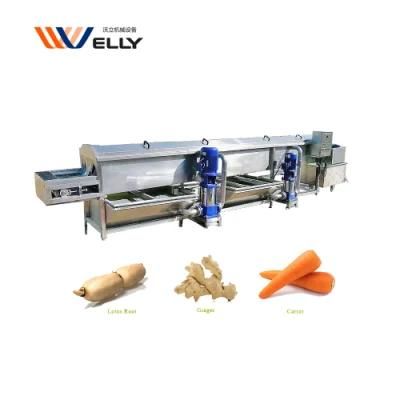 CE Approved Commercial Vegetable and Fruit Washer Machine for Radish Carrot Avocado Tomato ...