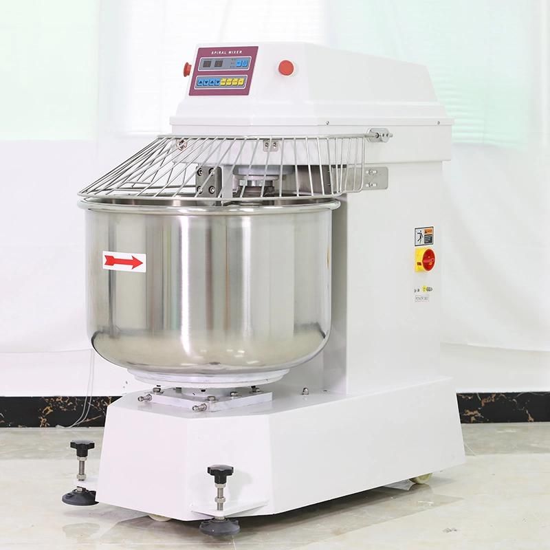 80L 25kg Two Speeds Spiral Dough Mixer for Baking Bread / Pizza