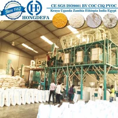 Kenya 50 Ton Corn Flour Mill Equipment Maize Meal Milling Plant