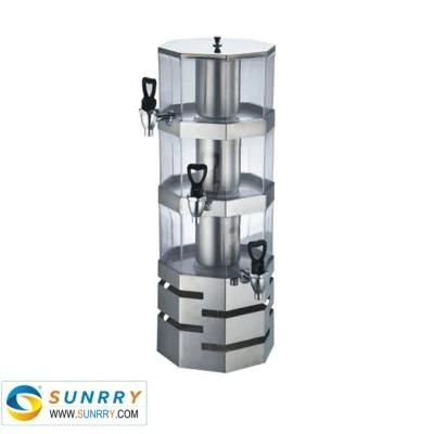 Stackable Triple Glass Soft Beverage Juice Drinking Dispenser Machine