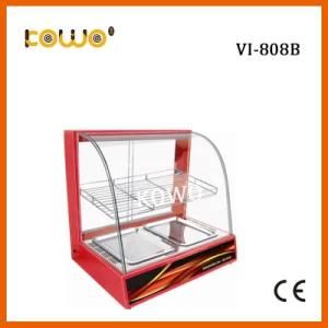 Ce Approved kitchen Appliance Electric Curve Glass Food Pie Bread Warming Display Showcase
