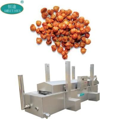 Cntinuous Gas Heated Crispy Nuts Frying Fryer Machine