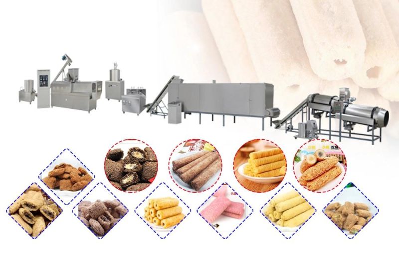 Commercial Core Filling Snacks Processing Line Automatic Core Cracker Food Making Machine