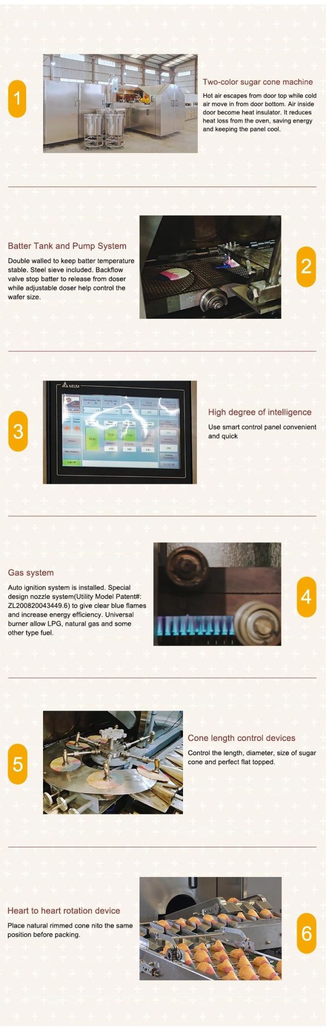 Multi-Functional Automatic Large Sugar Cone Cone Production Equipment, with After-Sales Service