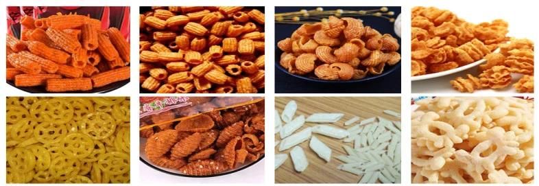 Extruded Fried 3D Pellet Bugles Chips Snack Processing Production Line