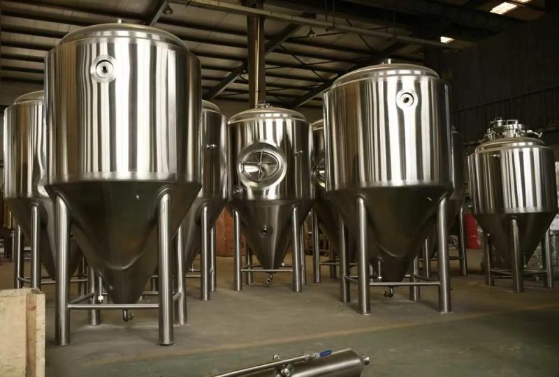 500L 1000L Beer Fermenter Conical Cooling Tank