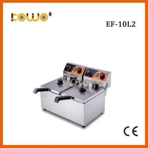 High Efficiency Kfc Equipment 20L Double Tank Electric Deep Chicken Duck Food Frying ...