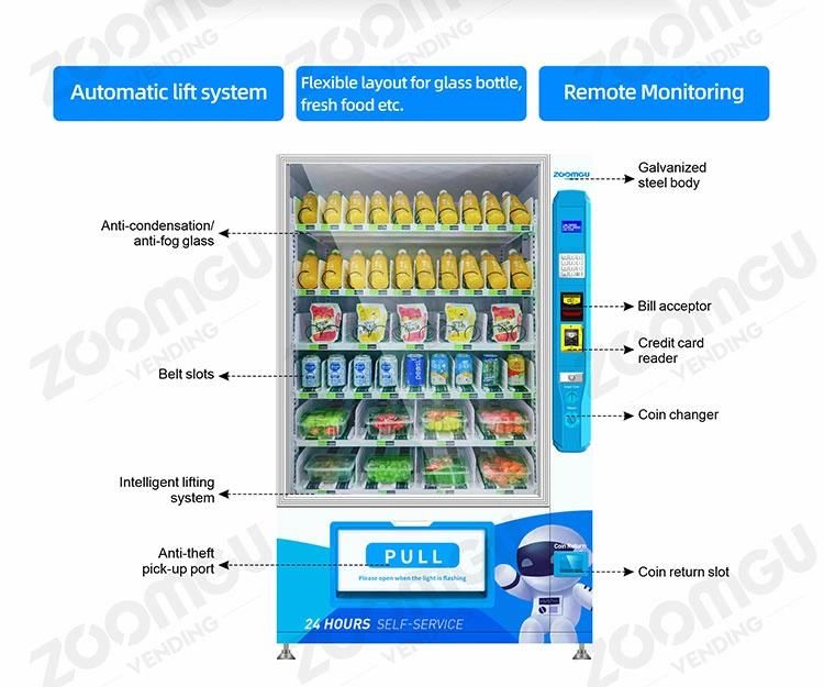 Zg Fruit Salad Vegetable Elevator Vending Machine