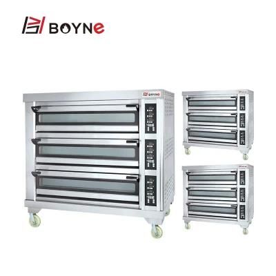 Temperature Controlled Three Layer Six Trays Electric Oven