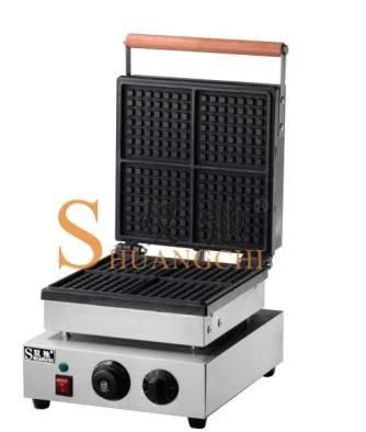 Commercial Electric Cast Iron Square Shapes Bubble Waffle Baker