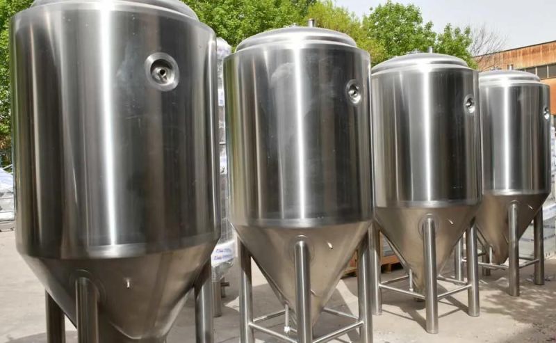 500L 1000L Beer Fermenter Conical Cooling Tank