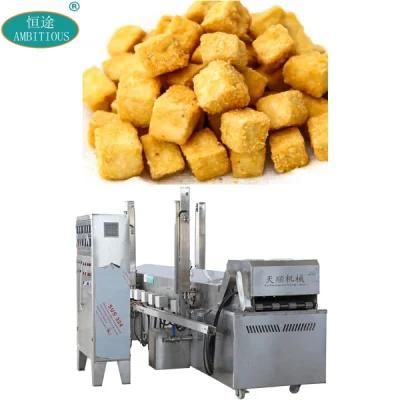 Automatic Tofu Puff Frying Machine Conveyor Continuous Fryer