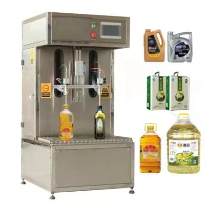 Semiautomatic Coconut Oil Filling Machine, Filling Machine 2 Nozzles Edible Oil Filler