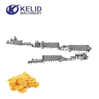 Crispy Cereals Corn Flakes Puff Snacks Processing Extruder