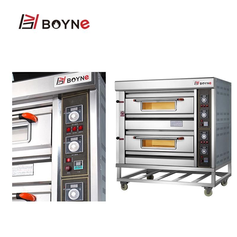 Bakery Gas Deck Oven with 2 Deck 4 Trays