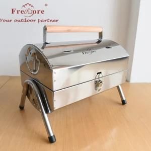 Household Stainless Steel Outdoor Portable Folding Charcoal Grill Above 5 People