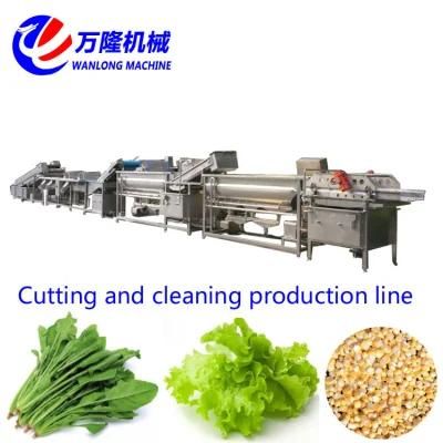 Automatic Production Line Spinach Parsley Iceberg Trimming Cutting Washing Drying Machine