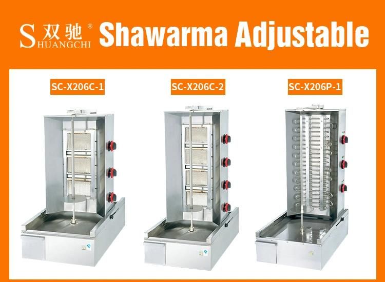 Commercial Gas Shawarma Adjustable Barbecue Burner with 2 Rotary Switches