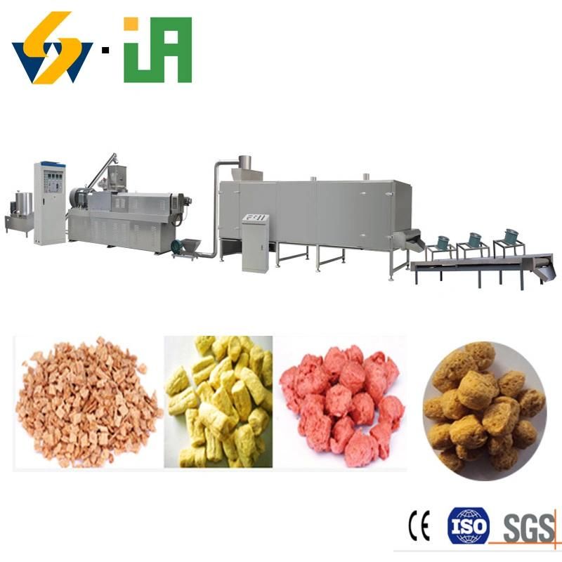 Concentrated Textured Chunks Soy Protein Machine Soya Protein Processing Line