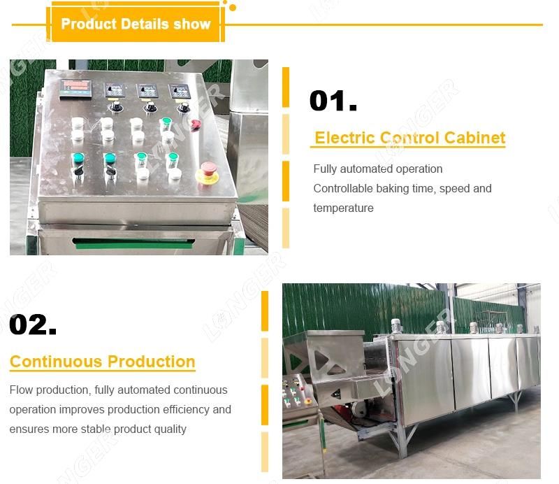 Nuts Roaster Seasoning Production Line Roasted Peanut Roasting and Cooling Machine