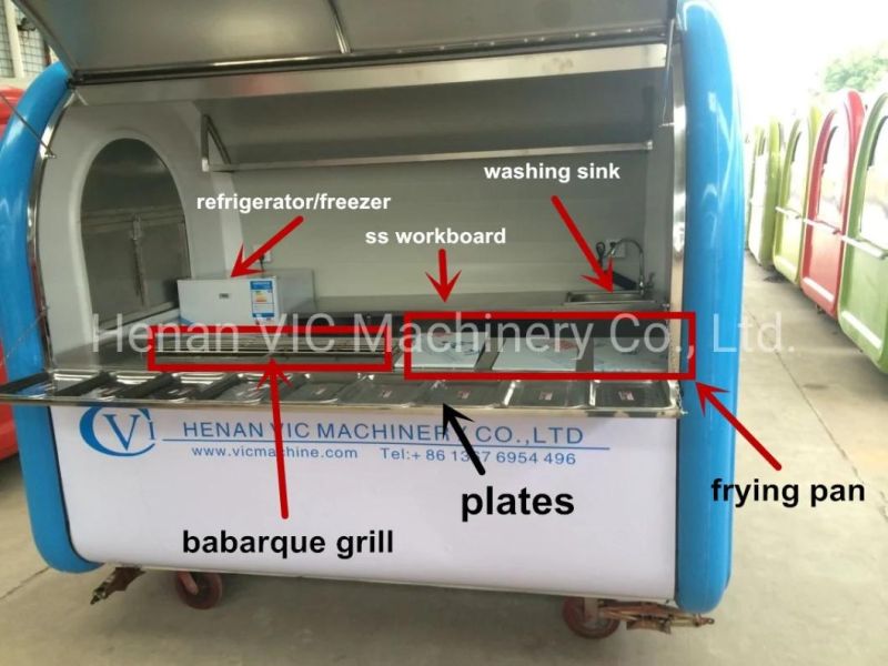 Hot! ! Europe Standard Mobile Food Cart with CE