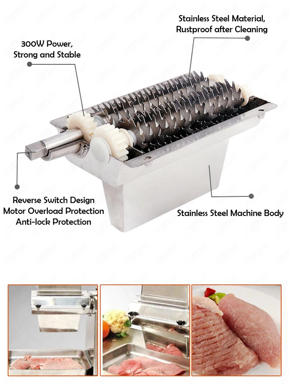 Ets515 Commercial Meat Tenderizer Stainless Steel Bladed Meat Tenderizer Tabletop Electric Meat Tenderizer Processor