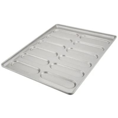 Rk Bakeware China- 0215 Glazed Aluminized Steel Rounded End Hoagie Bun Pan/ Hamburger Pan