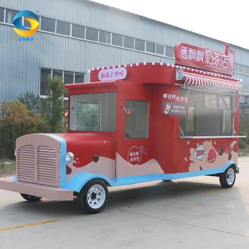 High Quality Satinless Steel Hot Doga Food Cart Ice-Cream Truck Gas Electric Catering Food Trailer USA Standard Full Set