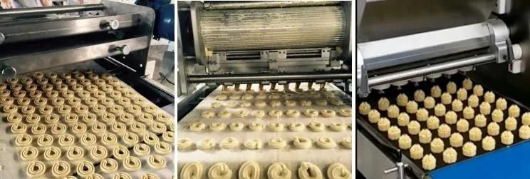Food Processor 304 Stainless Steel Three Color Cookies Production Line Cookie Extruder Machine