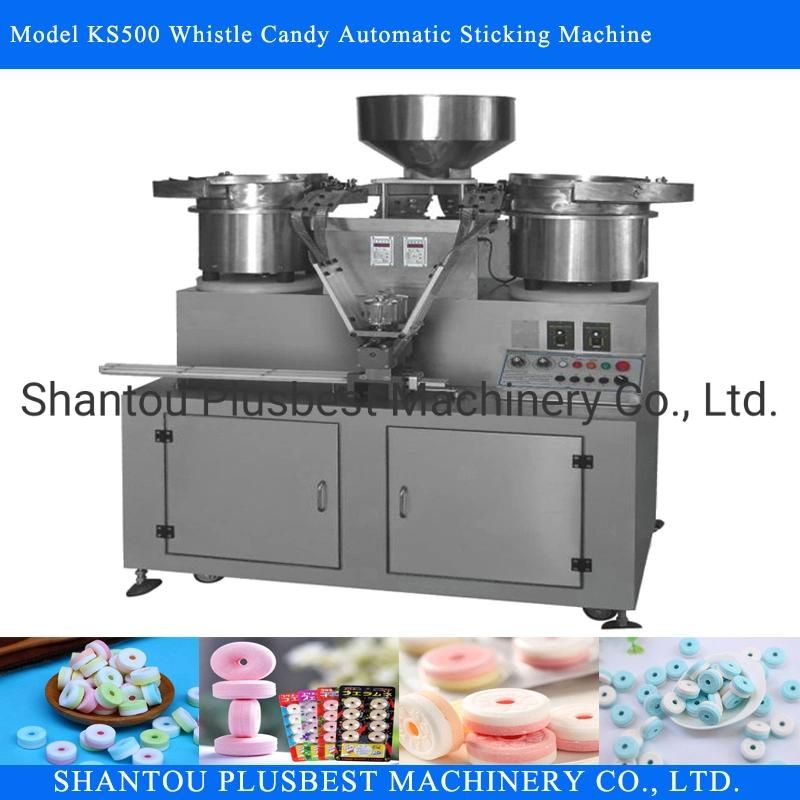 Bubble Gum Whistle Candy Sticking Machine