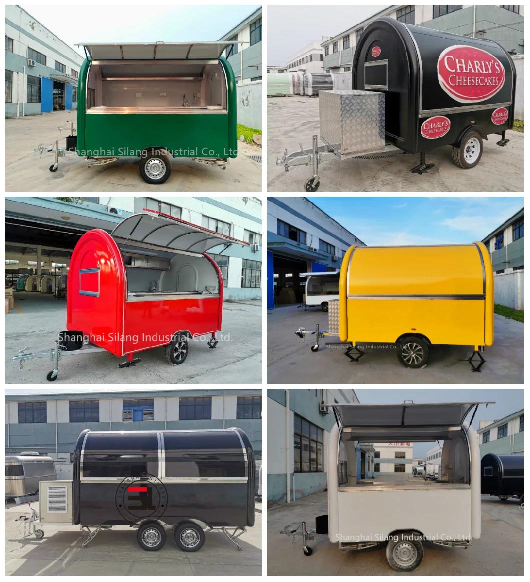 New Style Seamless Shiny Painted Pizza Baking Trailer, Food Vending Truck, Mobile Snack/ Pizza/ Drinks/ Hot Dog Cart