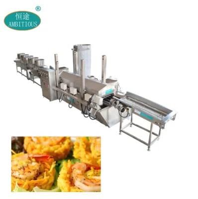 Shrimp and Sweet Potato Fritters Frying Line Sweet potatoes Shrimp Pancake Machine