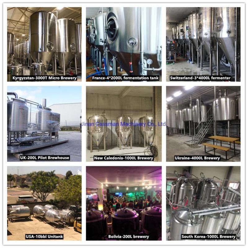 Cassman Turnkey Project SUS304 Conical Fermentation Tank 50bbl for Beer Brewery