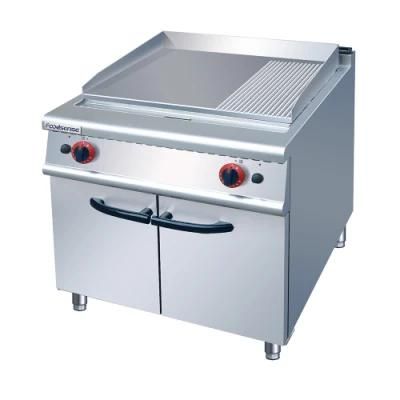 High Quality Gas Griddle with Cabinet for Commercial Kitchen