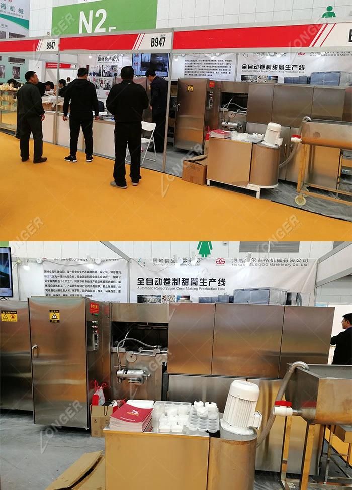 Automatic Waffle Bowl Crunchy Cone Manufacturing Ice-Cream Cone Rolling Machine