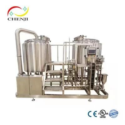 100L 300L 500L 800L 1000L SUS 304 / 316 Beer Brewery Plant with Rose Golden