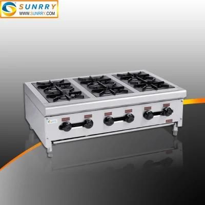 Kitchen Stainless Steel Kompor 6 Burner Gas Cooker
