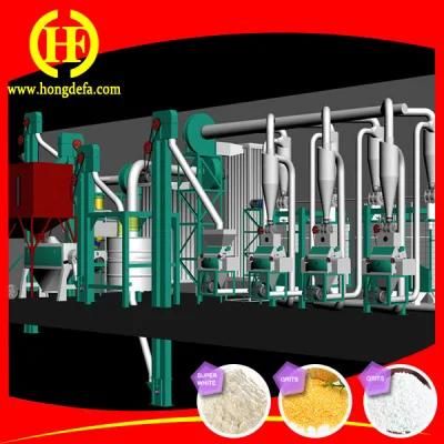 Zambia 30t Per 24h Installed Maize Flour Milling Machine