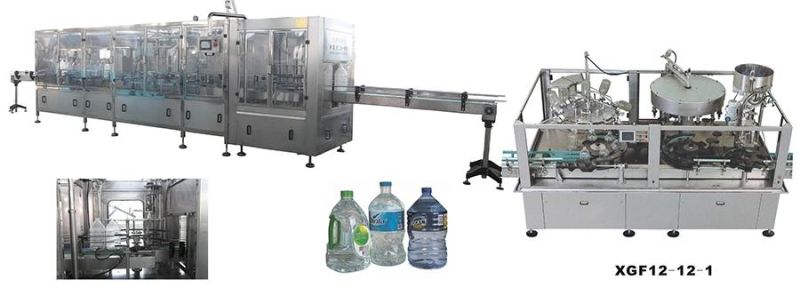 Monoblock Automatic 5 Litre Water Bottle Washing Production Line
