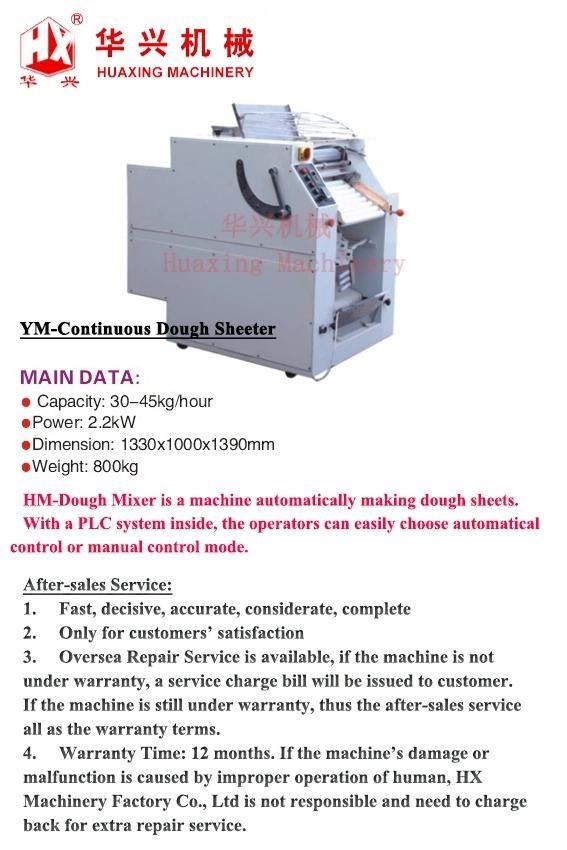 Ym-Continuous Dough Sheeter (Sheeting Machine For Bun/Bread)