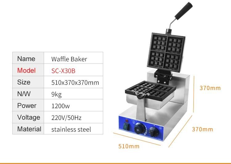 Commercial Electric Rotary Waffle Baker Waffle Maker