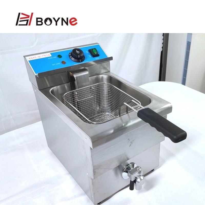 Single Tank Electric Fryer for Fried Food Used in Commercial Kitchen