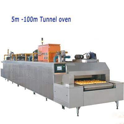 Continuous Tunnel Furnace Convection Conveyor Loaf Bread Bakery Food Baking Gas Oven with ...