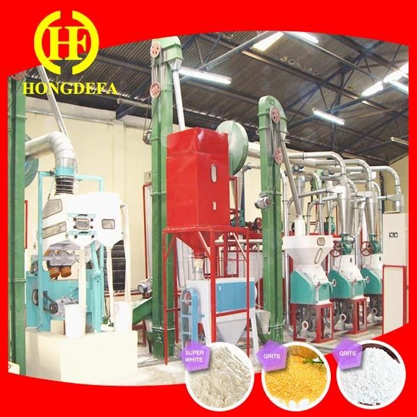 Zambia 30t Per 24h Installed Maize Flour Milling Machine