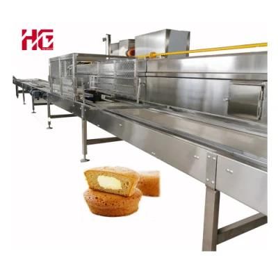 Automatic Bakery Equipmentcake Production Line Muffin Mustard Cupcake Making Baking Oven ...