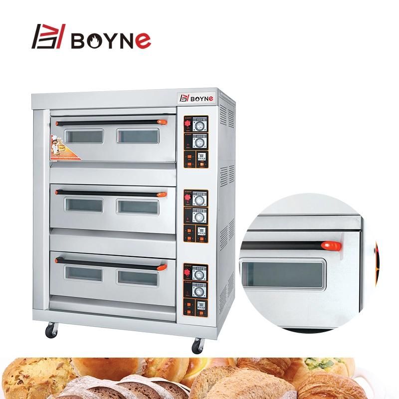 Three Layer Six Trays Gas Oven for Pizza Shop Bread Shop