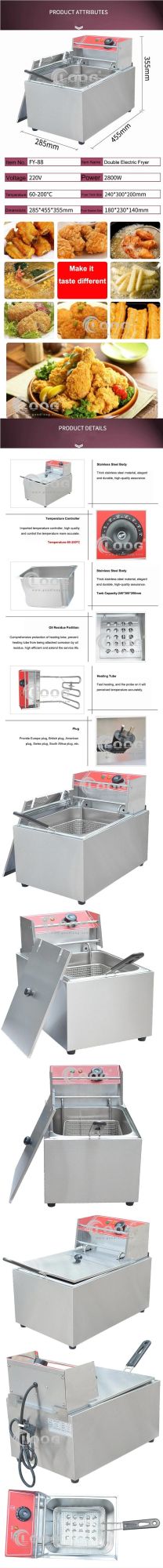 New Style Commercial Potato Chips Frying Machine Electric Deep Fryer Commercial Churros Donut Fryers for Sale