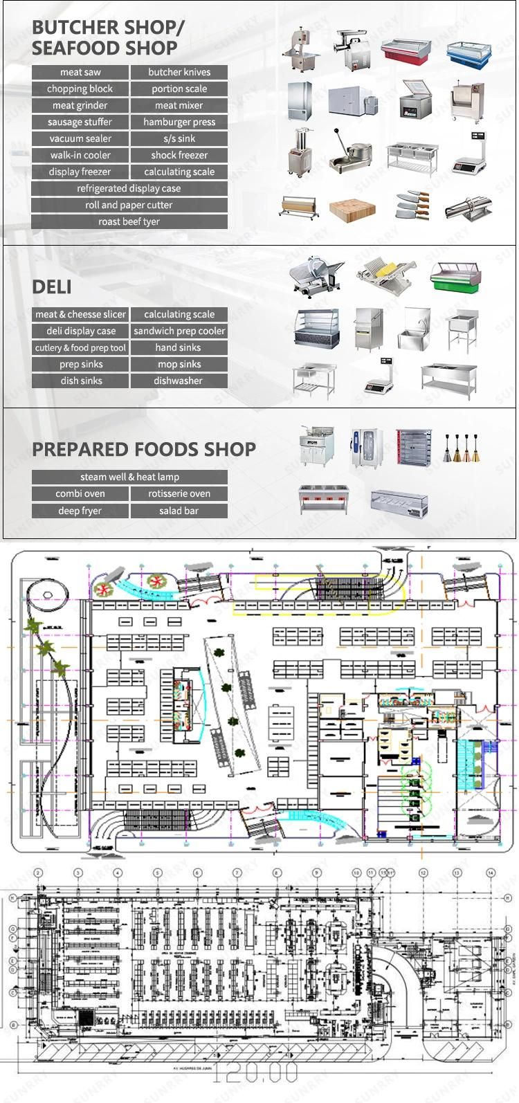 OEM/ODM Professional Custom Groceries Equipment Supermarket Shelves Refrigerator Equipment for Supermarket