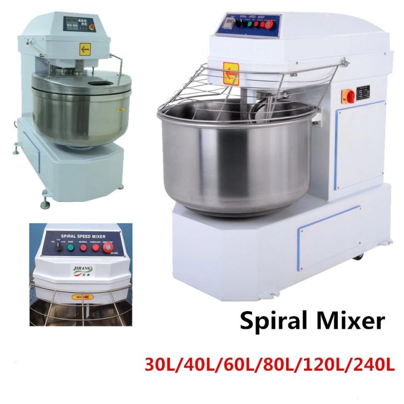 OEM/ODM Commercial 25kg 50kg 80kg 120kg Spiral Dough Mixer