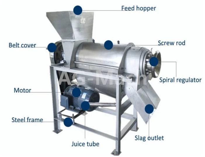 Stainless Steel 304 Fruit Extracting Machine Sugar Beet Pulp Strawberry Juice Extractor